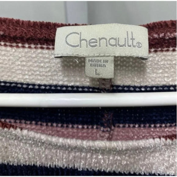 CHENAULT Striped Chenille Pullover Sweater - Picture 4 of 4